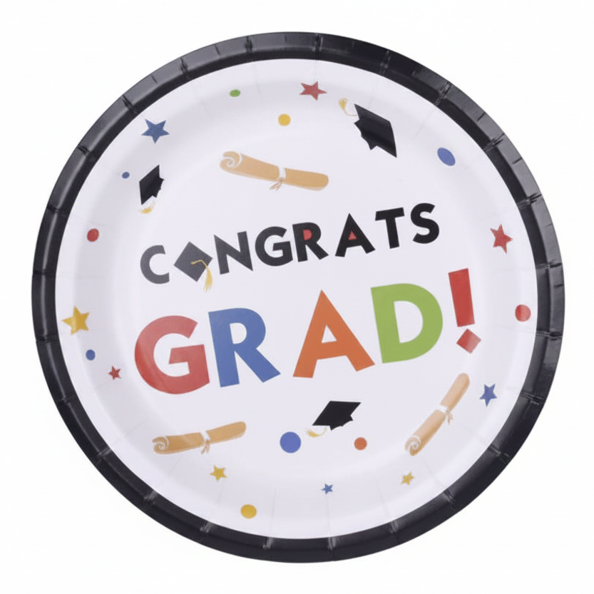 Platos Graduación Congrats 23cm Pack 6 uds