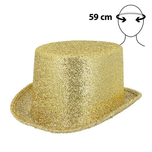 Sombrero de Copa Showtime con Purpurina