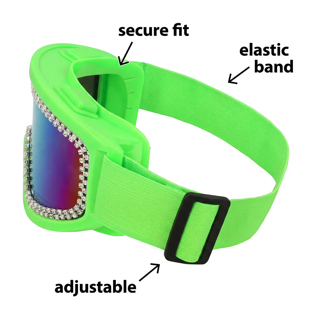Gafas de Esquí de Fiesta Rave Neón UV
