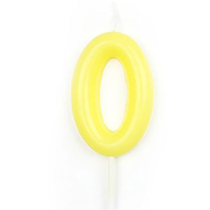 Vela Número Cumpleaños Amarillo Pastel 6 cm