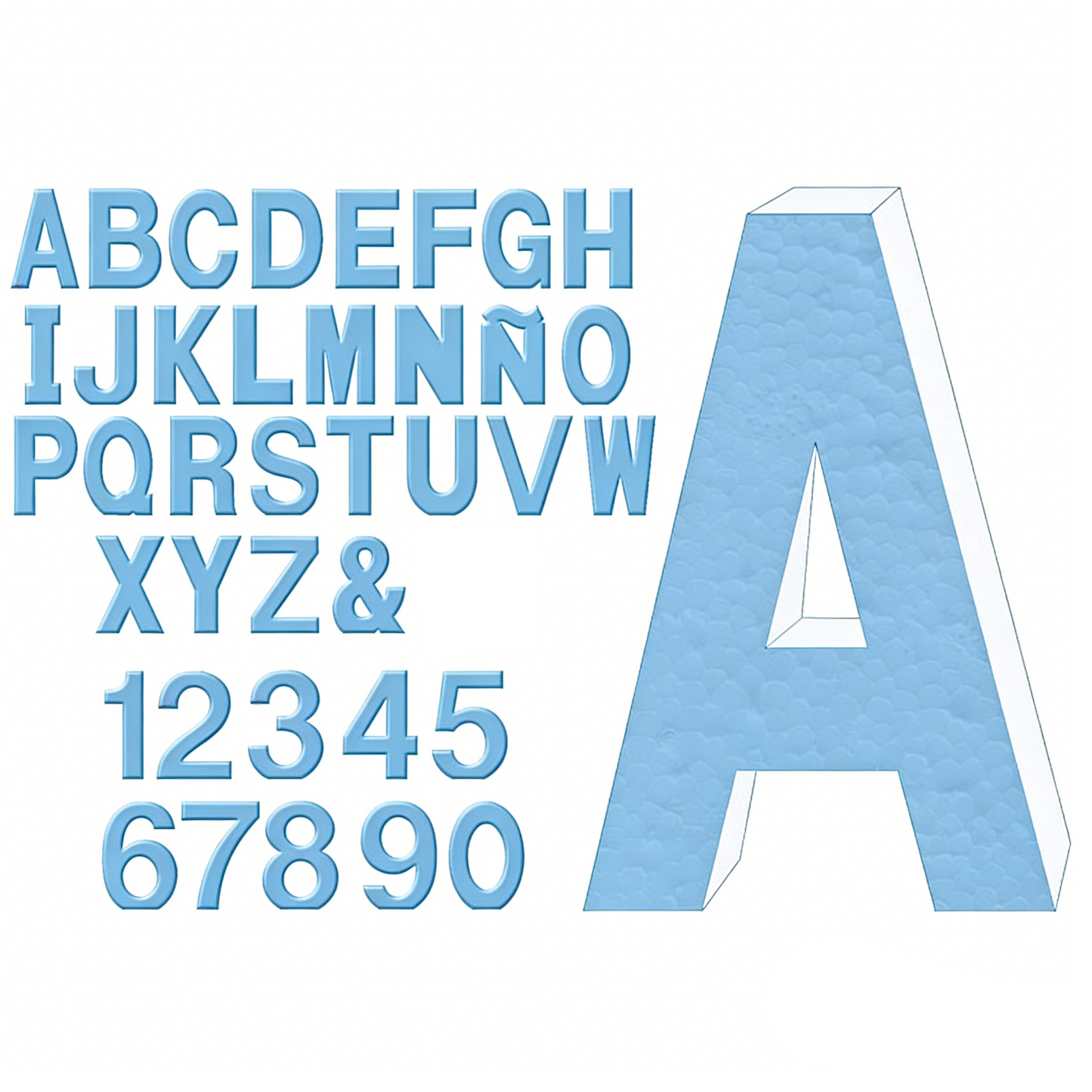 Letras y Números de Espuma de Alta Densidad 30 cm