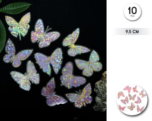 Pegatinas Mariposas Cristal Holo