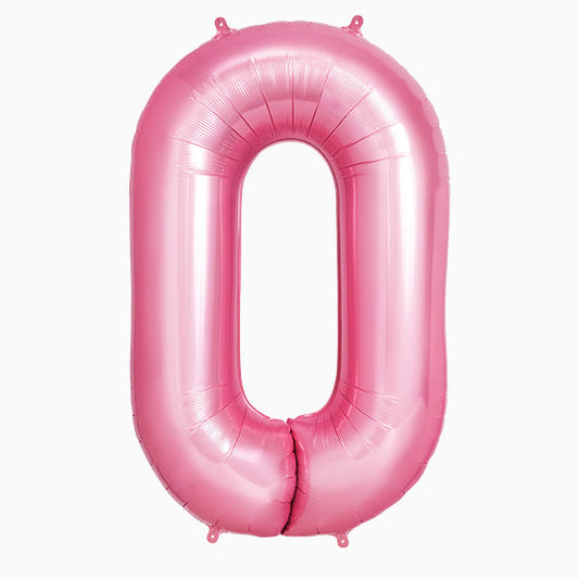 Globo Foil Número Gigante Aluminio 100cm (40") Rosa