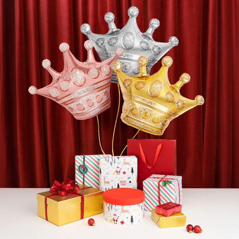 Set Globos Foil Coronas 76cm Pack 3 uds
