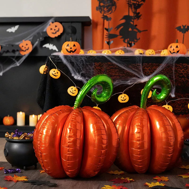 Globo Foil Calabaza Naranja 3D Halloween 39 cm