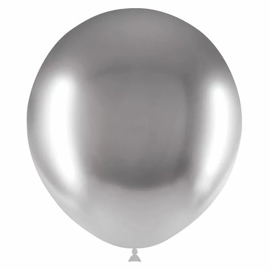 Globo Balloonia Liso Cromado 18" / 45 cm – Pack 10 uds