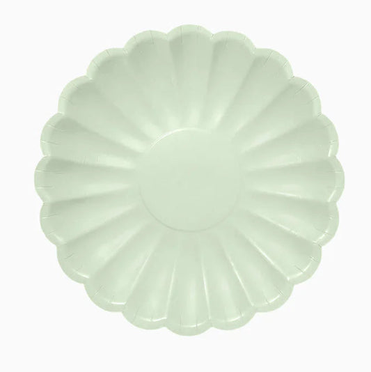 Plato Cartón Postre Floral 18/23cm