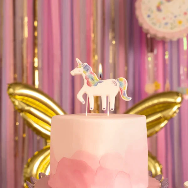 Vela de Cumpleaños Unicornios Mágicos 9,8x8,2 cm
