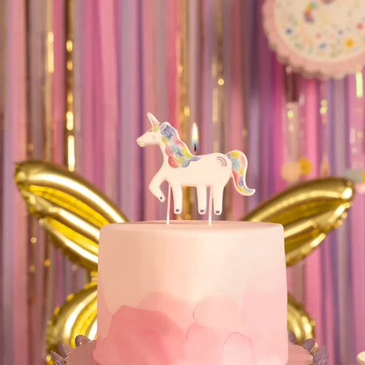 Vela de Cumpleaños Unicornios Mágicos 9,8x8,2 cm