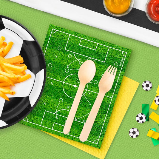 Servilleta Doble Capa Papel Campo Fútbol 40 x 33 cm Pack 20 uds