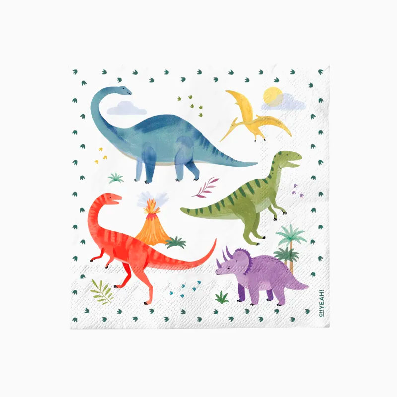 Servilletas de Papel Baby Dinos 33 x 33 cm 20 uds