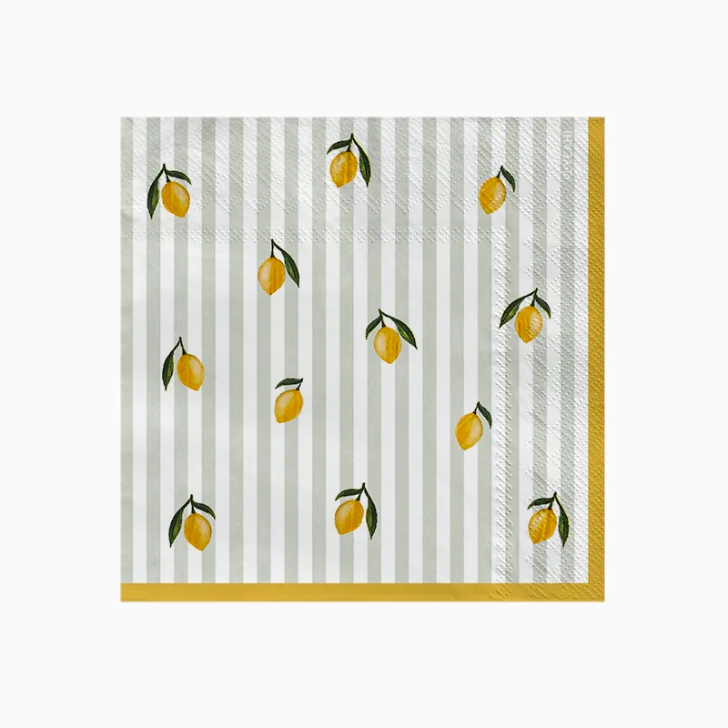 Servilletas de Papel Limones 33 x 33 cm