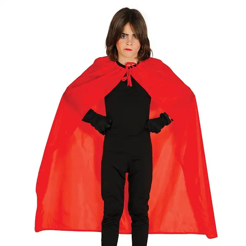 Capa Roja 100 cm – Disfraz Niño Terror y Superhéroe