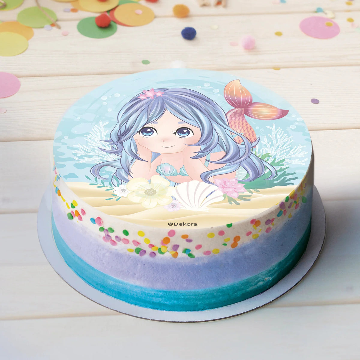 Oblea Comestible La Sirenita para Tarta | deKora 20cm - imagen 2