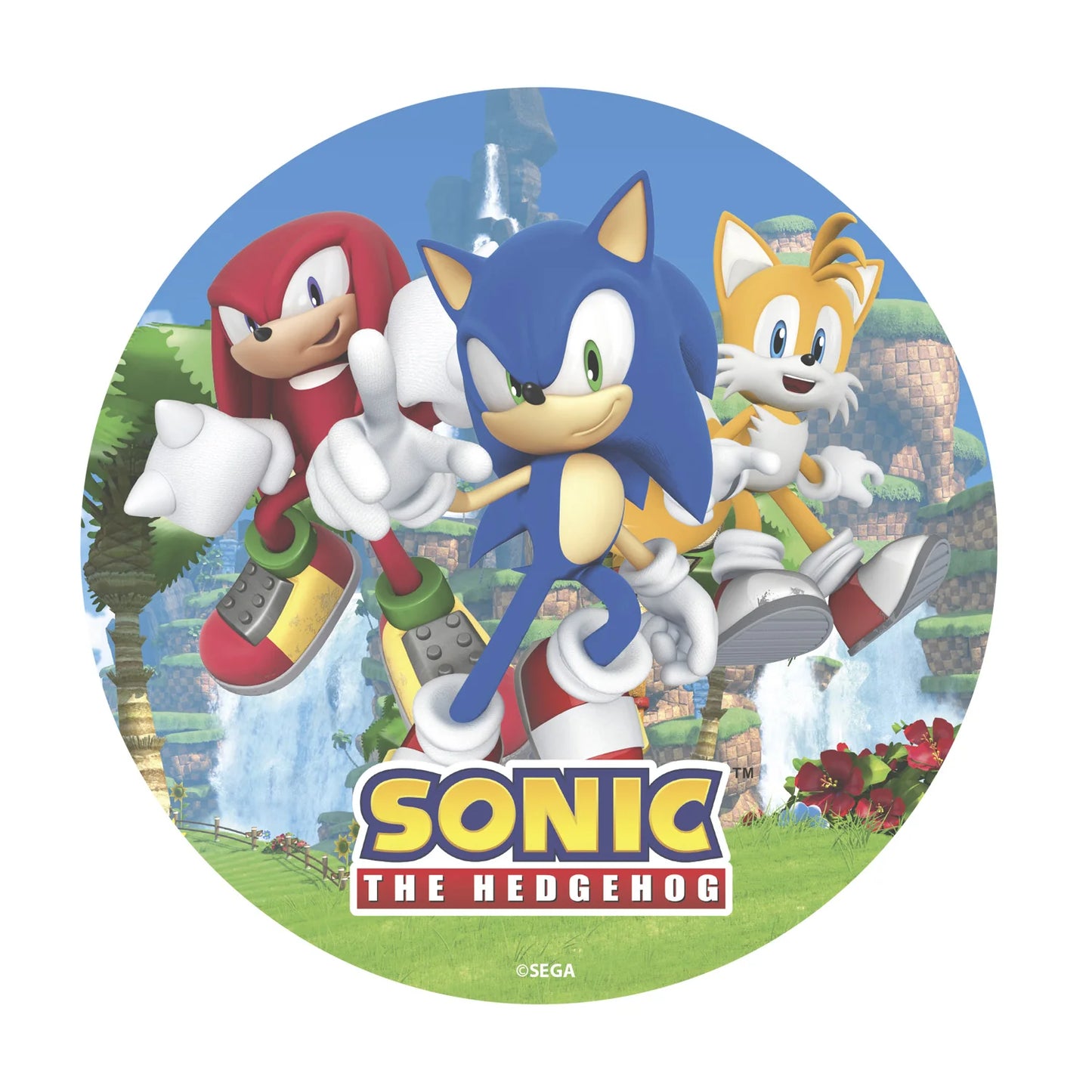 Oblea Comestible Sonic para Tarta | deKora 20cm