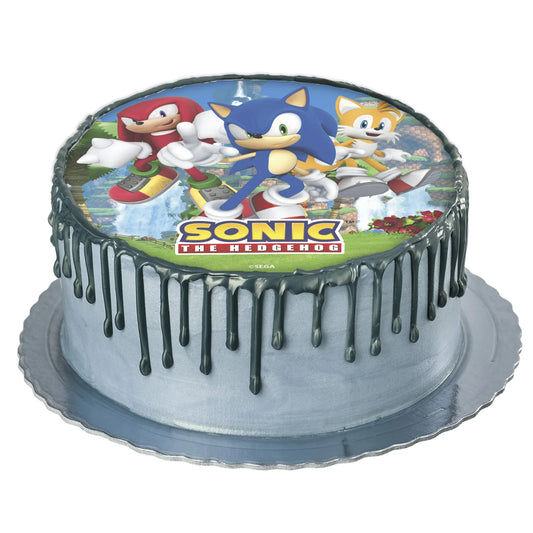 Oblea Comestible Sonic para Tarta | deKora 20cm