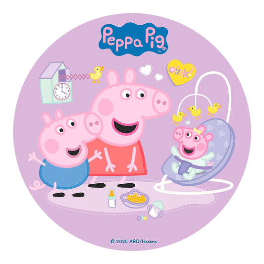 Disco Oblea Comestible Peppa Pig New Baby 20cm