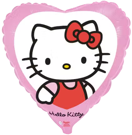Globo Foil Corazón Hello Kitty 45 cm