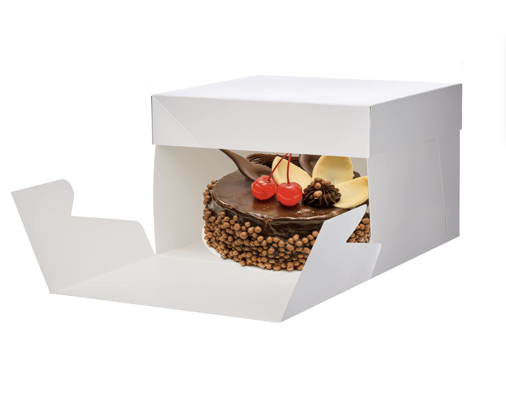 Caja Blanca para Tarta Cuadrada de Cartón | Altura 15 cm
