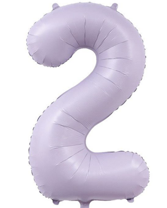 Globo Foil Número Gigante Aluminio 100cm (40") Lila