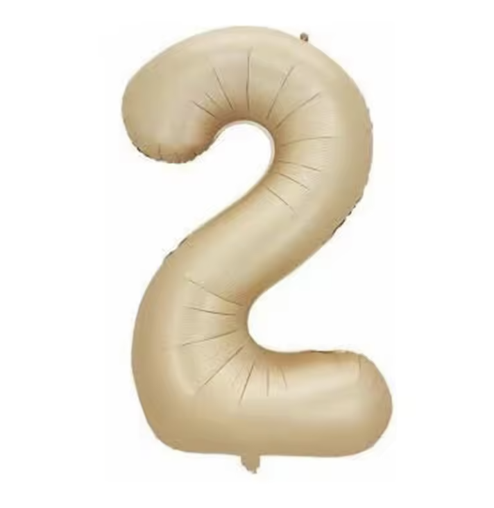 Globo Foil Número Gigante Aluminio 100cm (40") Caramel - imagen 2