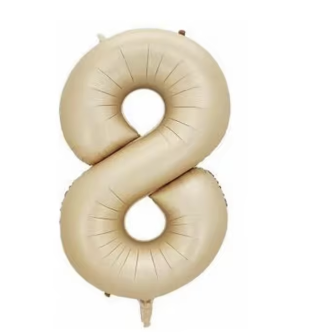 Globo Foil Número Gigante Aluminio 100cm (40") Caramel - imagen 7