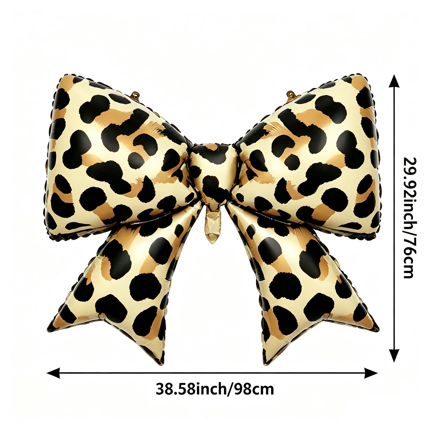 Globo Foil Lazo Gigante Estampado Leopardo 98x75 cm