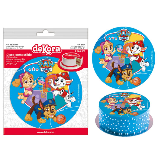 Oblea Comestible PAW Patrol para Tarta | deKora 15,5cm