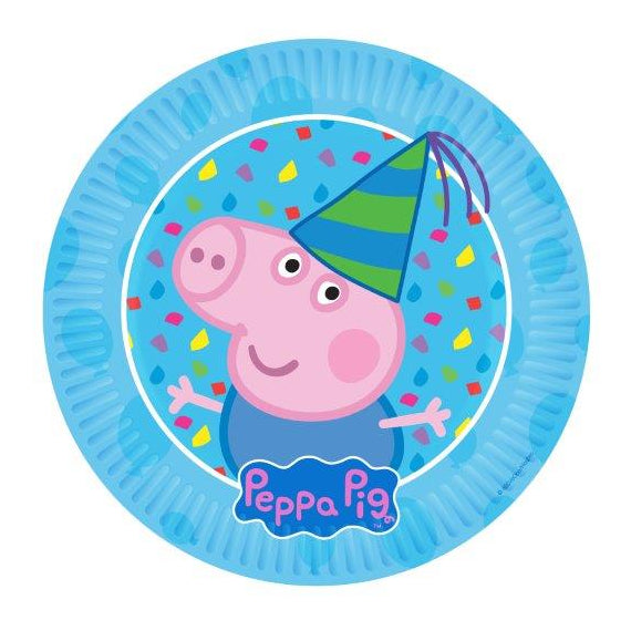Platos Peppa Pig Azul 18cm 8uds