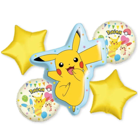 Set 5 Globos de Aluminio Pokémon