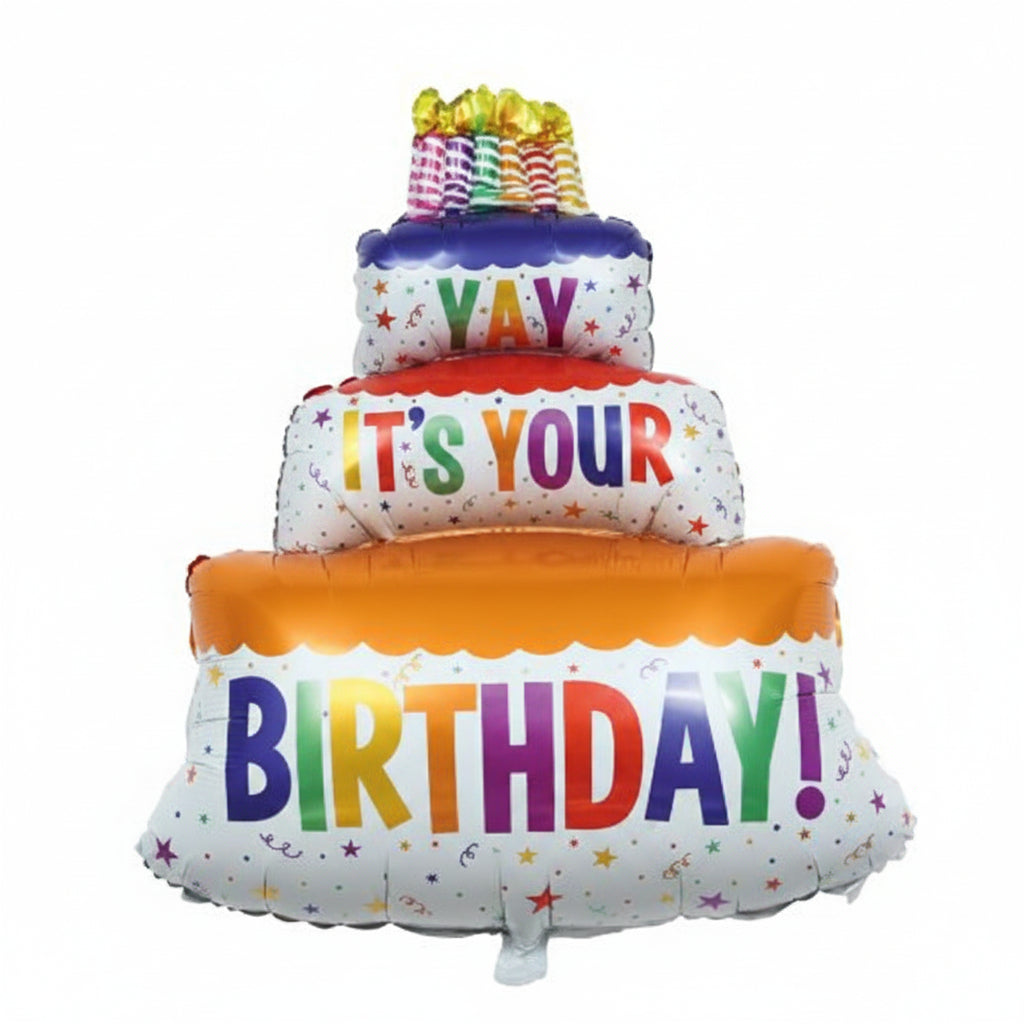 Globo Foil Tarta "It's Your Birthday" 3 Pisos 102×62 cm
