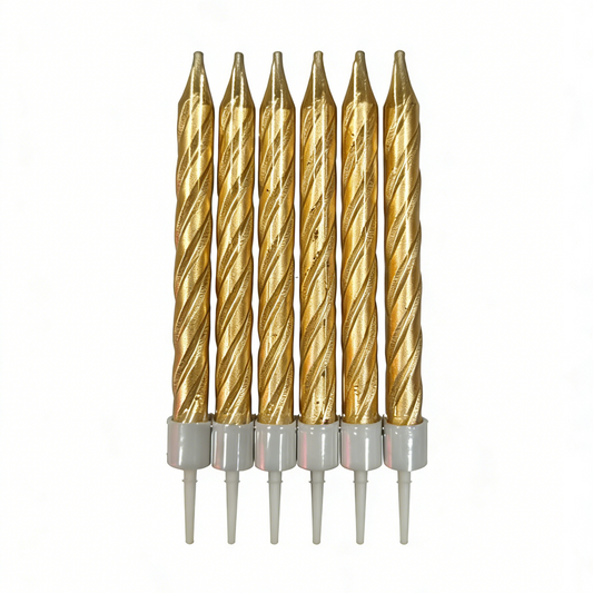 Vela Espirales de Colores 6cm 6uds