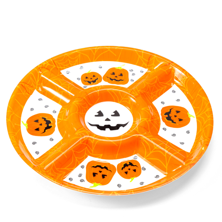Plato Snack Halloween con 5 Compartimentos