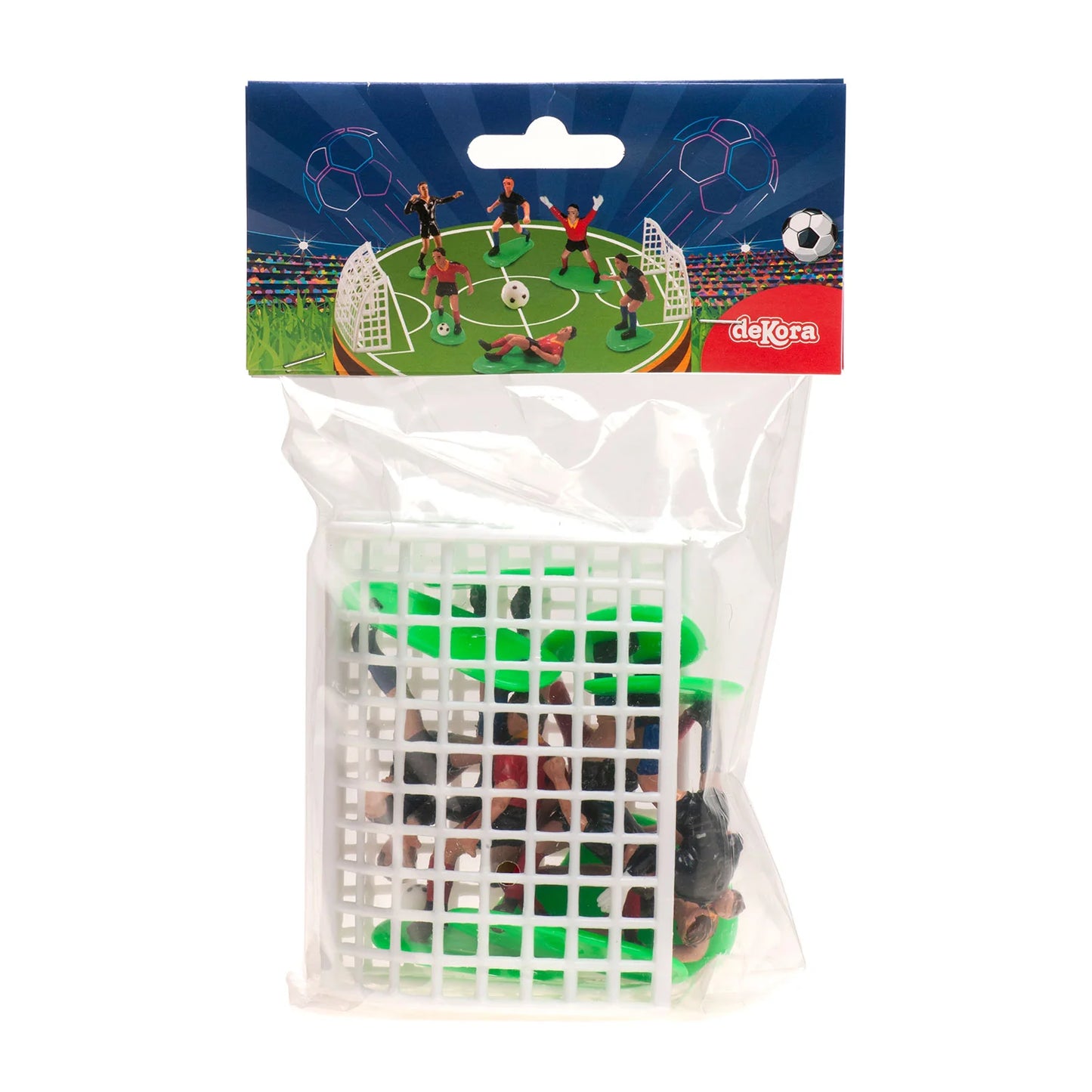 Kit PVC Fútbol Rojo y Azul para Decorar Tartas