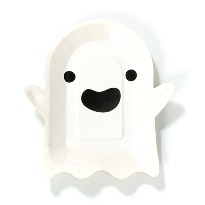 Platos Fantasma Blancos Halloween Pack 6 ud