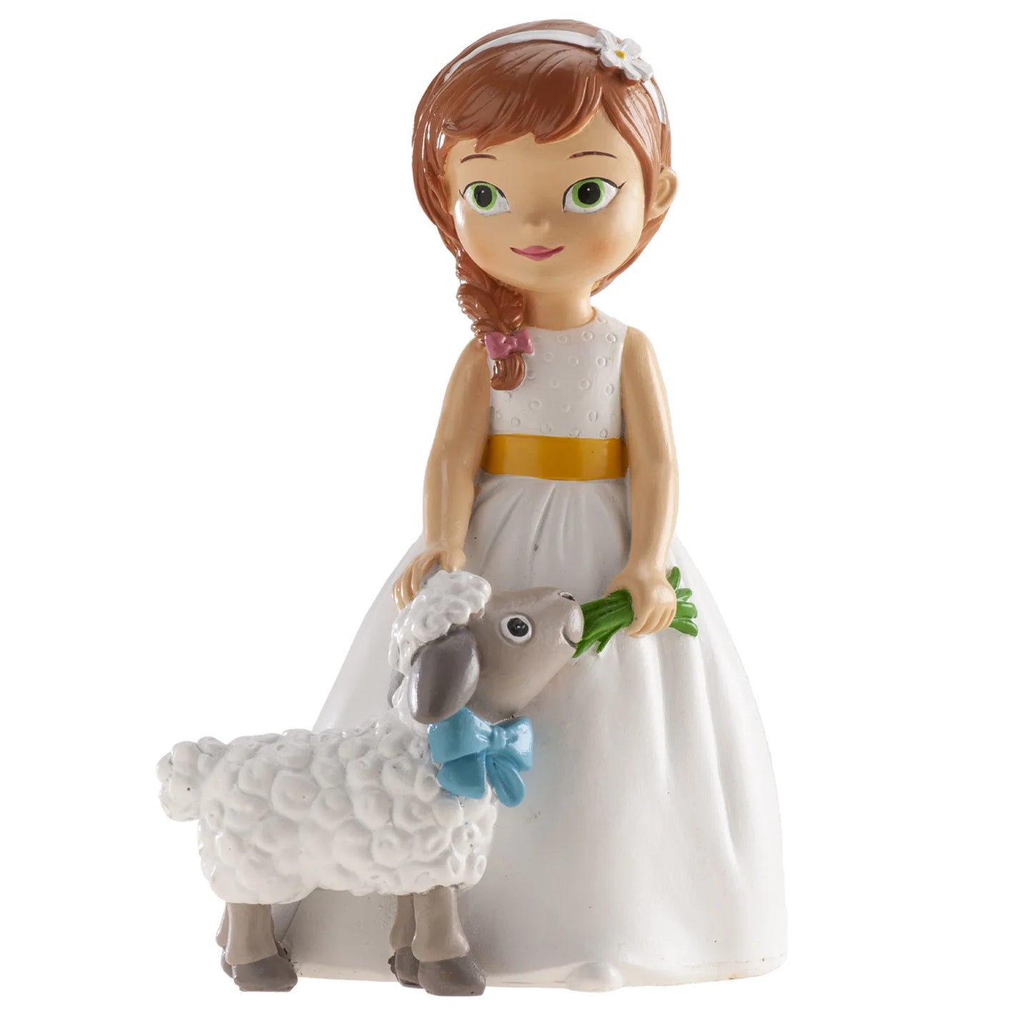Figura Tarta Niña Comunión con Oveja 16 cm