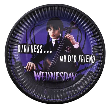 Platos de Papel Wednesday 18 cm 6 uds