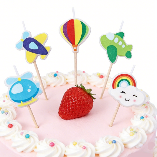 Vela Molinillo Arcoíris 5uds