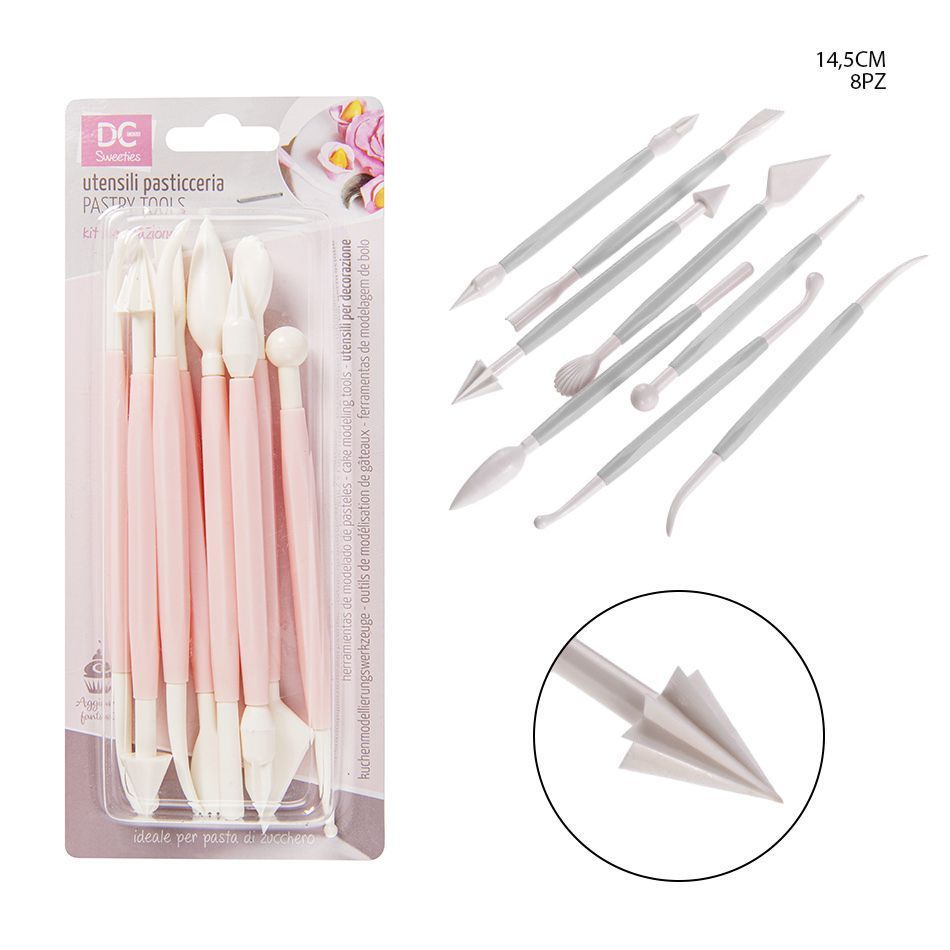 Set Herramientas de Modelado para Fondant 14,5 cm 8 uds