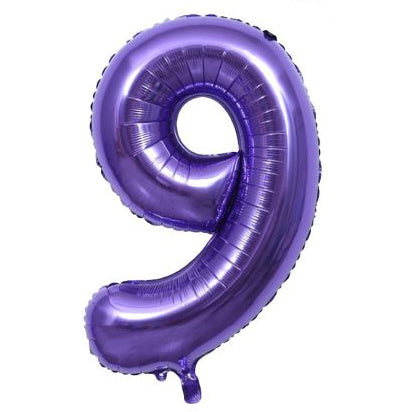 Globo Foil Número Gigante 100 cm (40") Morado Oscuro