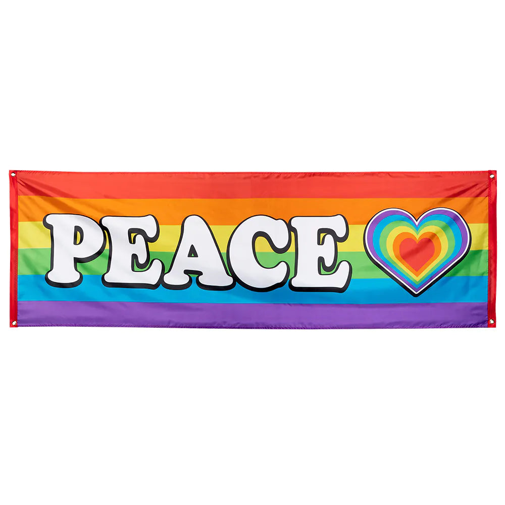 Pancarta Arcoíris Peace 74x220 cm