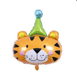 Globo Foil Cabeza de Tigre con Gorro 60×79 cm