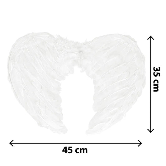 Set Ángel Blanco Diadema Halo y Alas