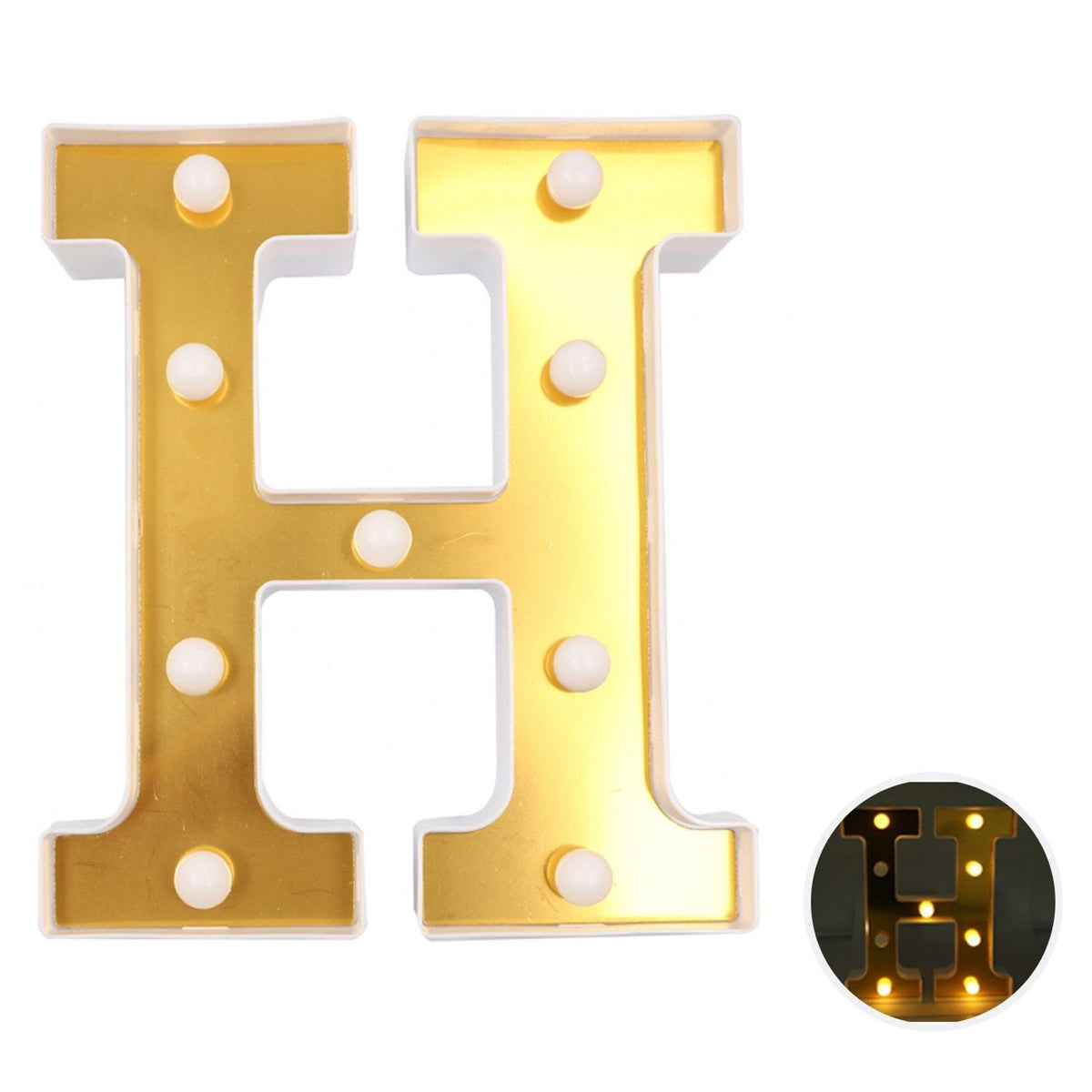 Letras Luminosas LED Doradas