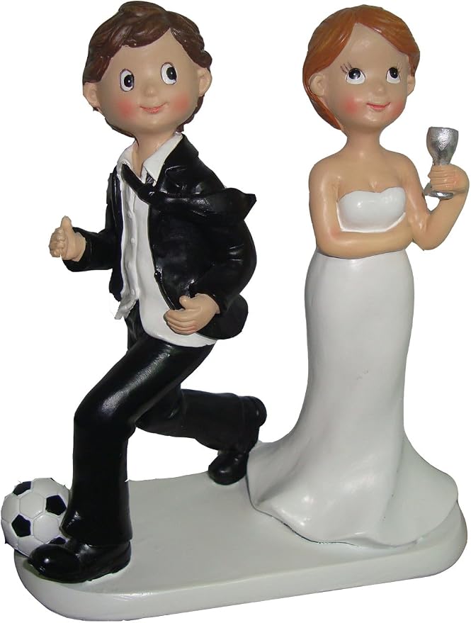 Figura Tarta Boda Futbolista 17 x 14 cm