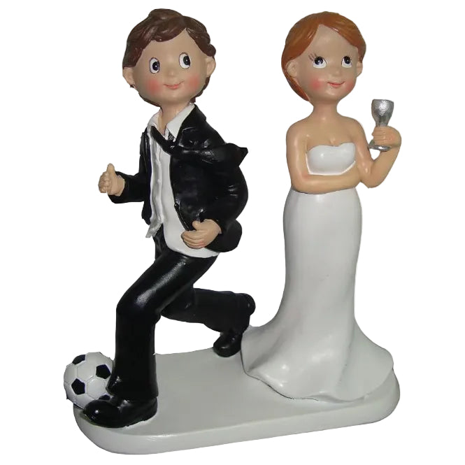 Figura Tarta Boda Futbolista 17 x 14 cm