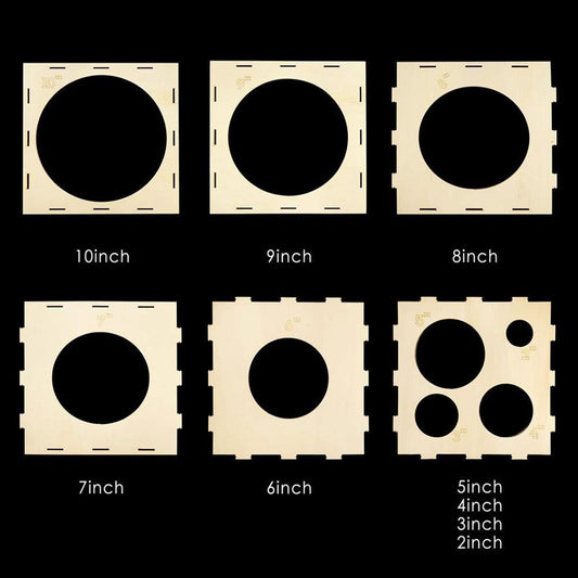 Cubo Medidor de Globos de Madera 30x30 cm – 9 Tamaños