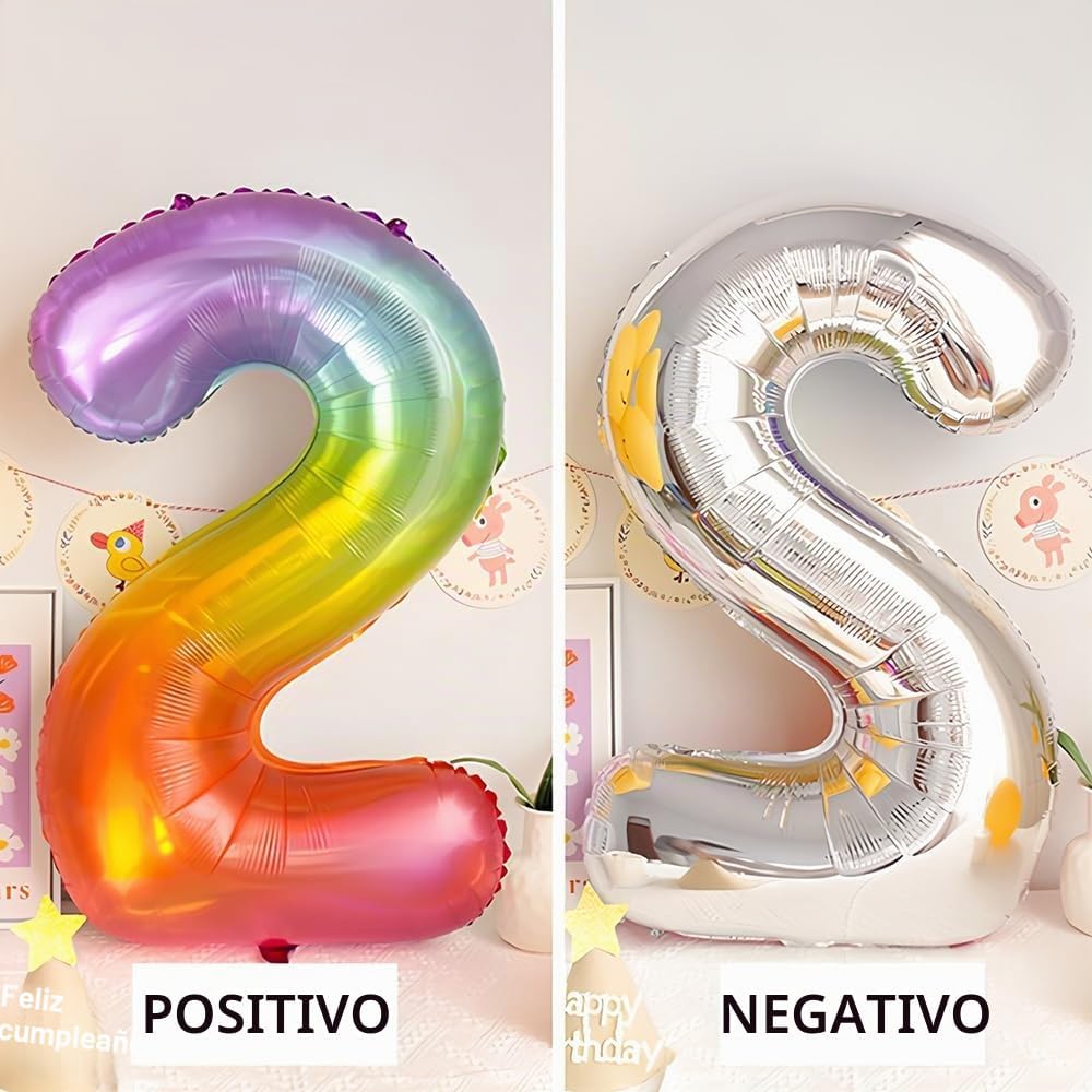 Globo Foil Número Gigante Transparente Jelly 86 cm (32")
