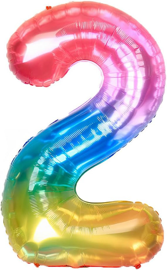 Globo Foil Número Gigante Transparente Jelly 86 cm (32")