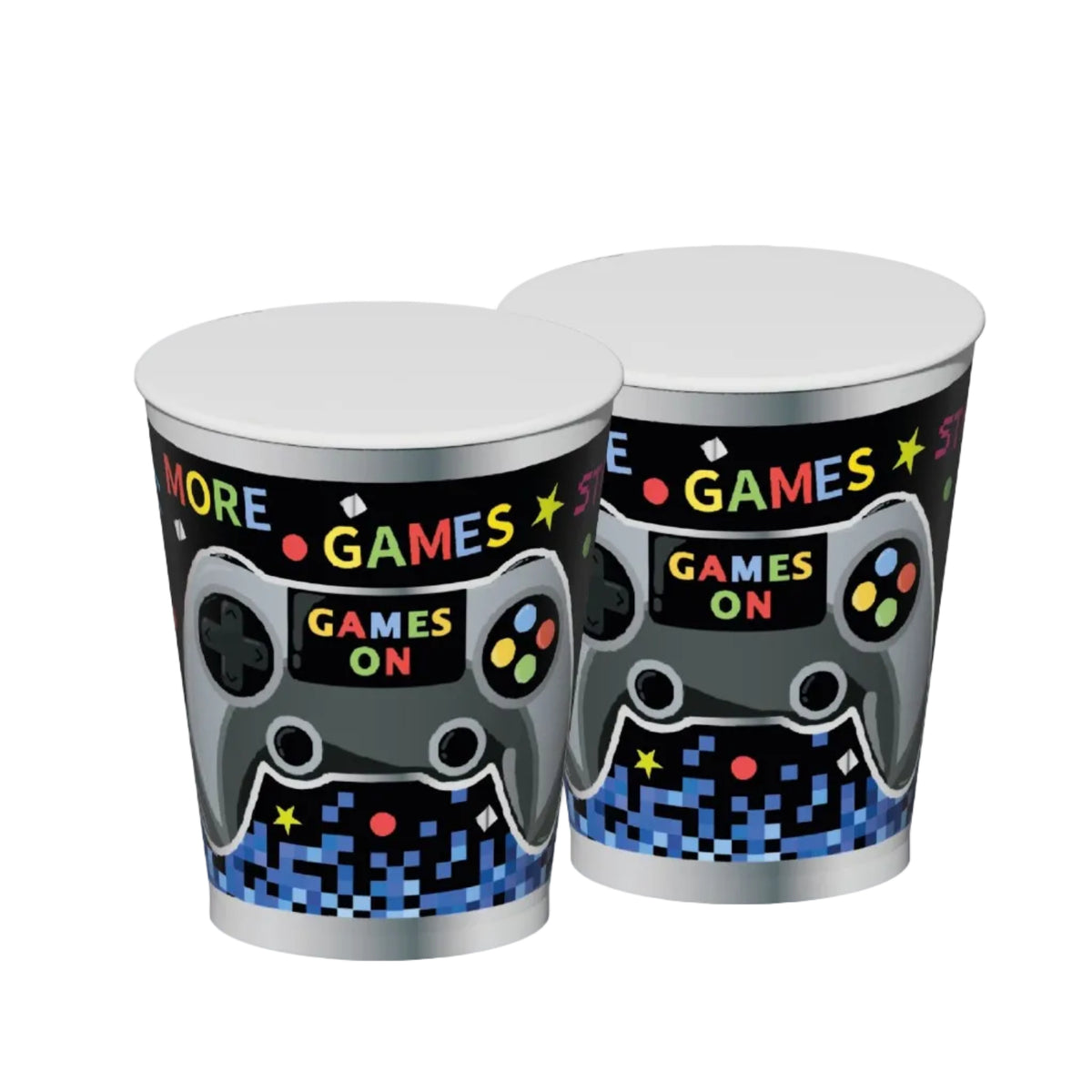Vasos de Cartón Gamer Games On 270 ml 8 uds